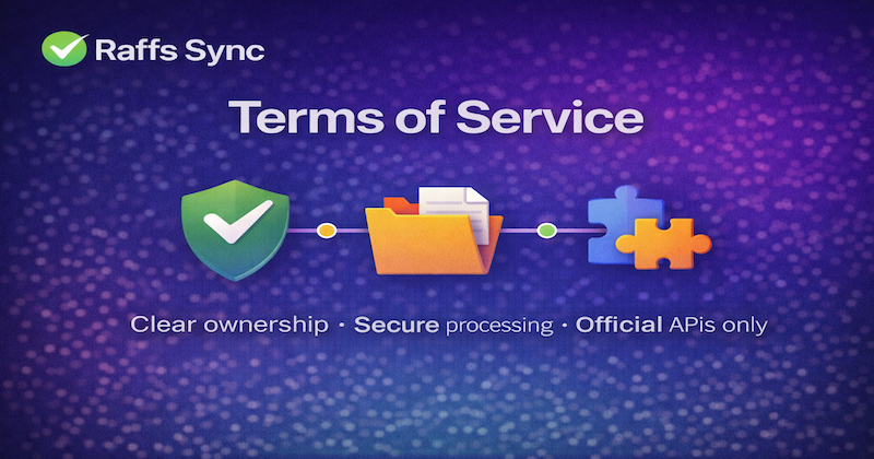 Raffs Sync terms of service